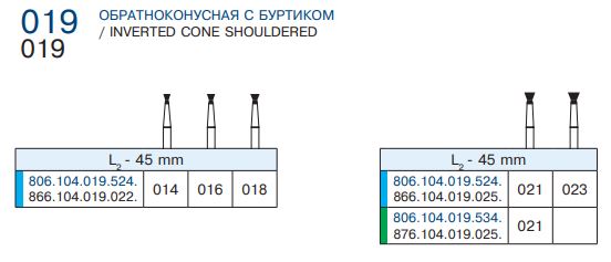 019 цветовая таблица