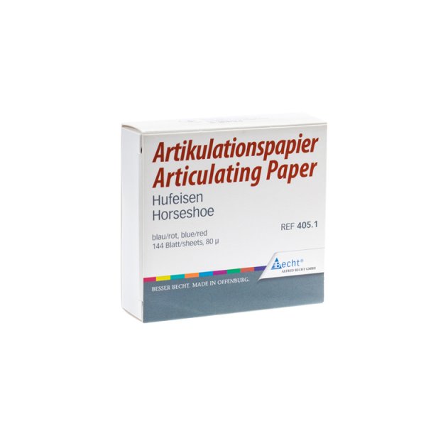 Папір артикуляційний Becht підкова синьо-червона 80 мкм 144 шт - фото . Купити з доставкою в інтернет магазині Dlx.ua.