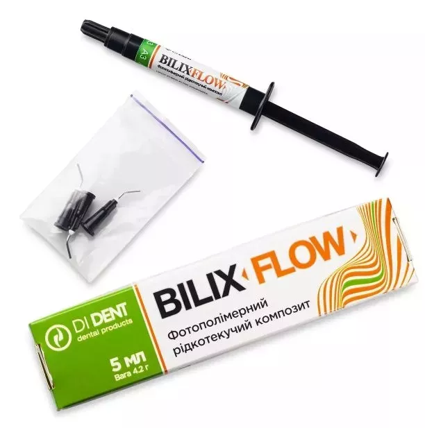 DIDENT Биликс Флоу (Bilix Flow) рідкотекучий композит 4.5 г DA3 — Матеріали терапевтичні — photo 2