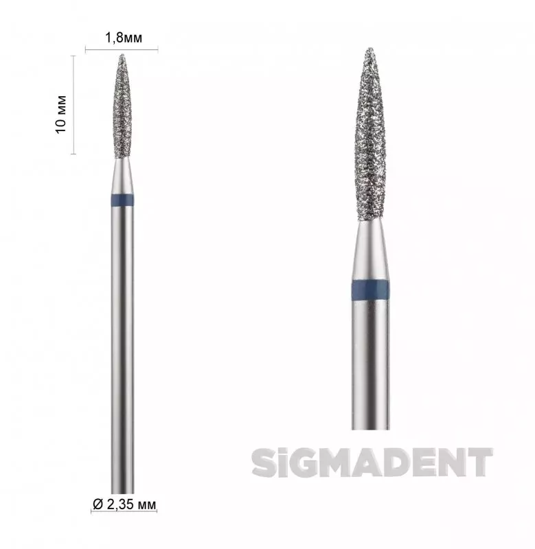 Sigmadent Asfarma Бор прямий (полум'я коротке 8 -10мм) ASFARMA 243 — Зуботехнічні інструменти — photo 5