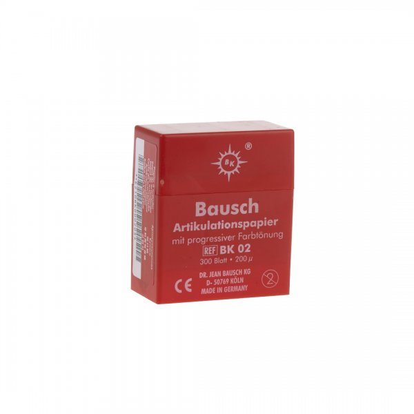 Папір артикуляційний Бауш (Bausch) BK02 червоний 200 мкм 300 шт - фотография . Купить с доставкой в интернет магазине Dlx.ua.