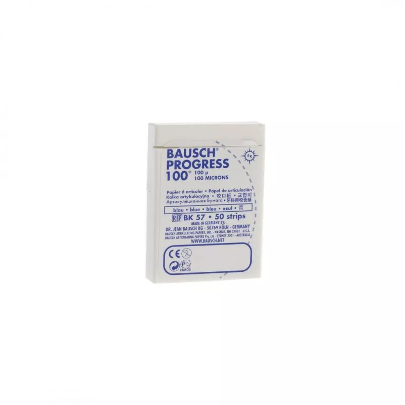 Папір артикуляційний Бауш (Bausch) BK57 блакитний 100 мкм 50 шт — Одноразові витратні матеріали — photo 2