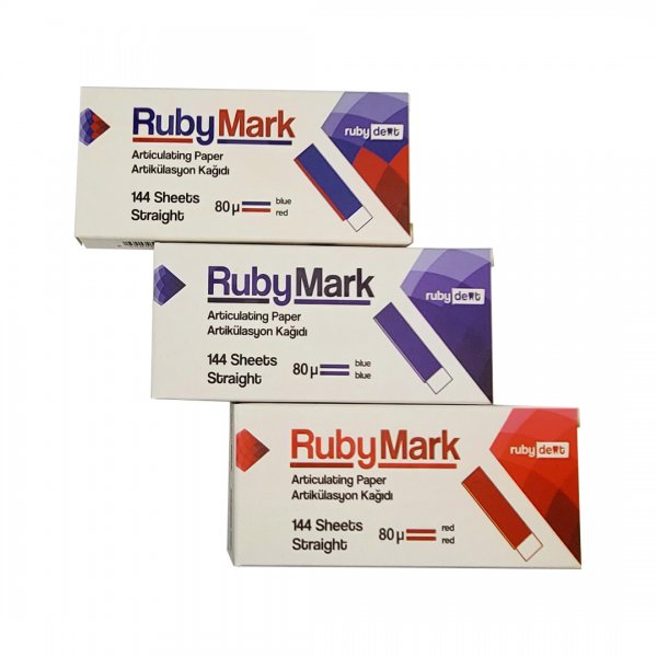 Папір артикуляційний RubyMark прямий 80 мкм 144 шт - фотография . Купить с доставкой в интернет магазине Dlx.ua.