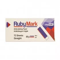 Папір артикуляційний RubyMark пряма, червоно-синя 80 мкм 72 шт