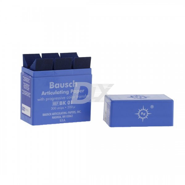 Папір артикуляційний Бауш (Bausch) BK01 синій 200 мкм 300 шт - фотография . Купить с доставкой в интернет магазине Dlx.ua.