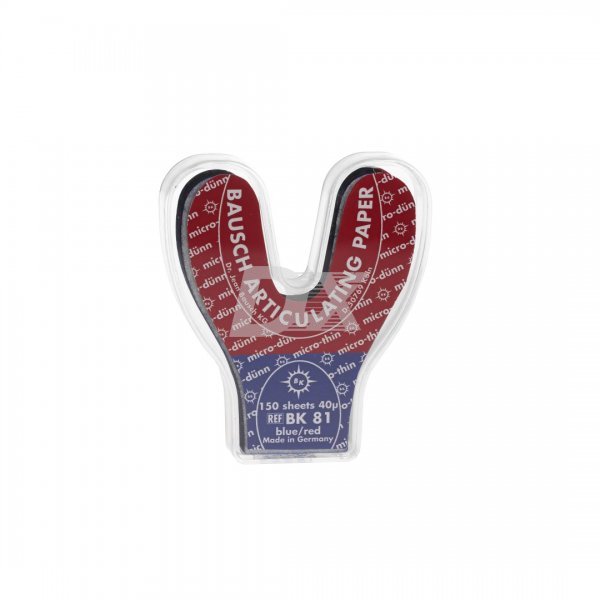 Папір артикуляційний Бауш (Bausch) BK81 синьо-червоний підкова 40 мкм 150 шт - фотография . Купить с доставкой в интернет магазине Dlx.ua.