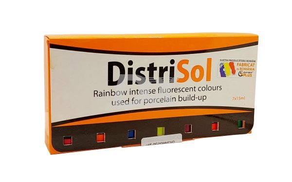 Флуоресцентний барвник для кераміки Distrisol 7 x 15 мл - фото . Купити з доставкою в інтернет магазині Dlx.ua.