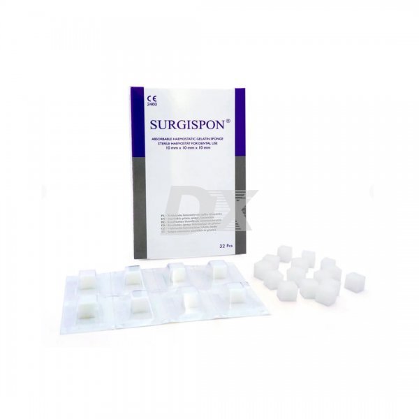 Гемостатична губка SURGISPON 10х10х10 мм 32 шт - фото . Купити з доставкою в інтернет магазині Dlx.ua.