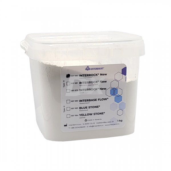 Гіпс INTERROCK NEW (тип 4) слонова кістка 1 кг, INTERDENT 982 - фотография . Купить с доставкой в интернет магазине Dlx.ua.