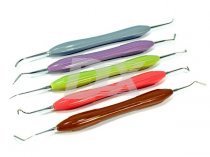 Гладилка моделировочная с силиконовой ручкой (набор 5шт)