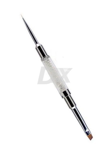 Пензель подвійний для гелю Crystal скошена №4 / лайнер №00 ER01DF07М - фото . Купити з доставкою в інтернет магазині Dlx.ua.