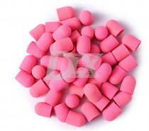 Ковпачок шліфувальний на пластиковій основі рожевий d-10 мм дрібний абразив 10 шт