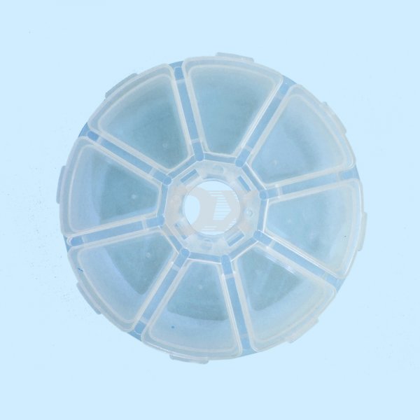 Контейнер круглий для страз на 8 комірок - фотография . Купить с доставкой в интернет магазине Dlx.ua.