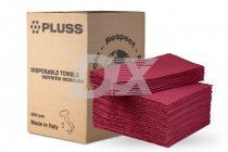 Нагрудники PLUSS двошарові 500 шт червоне вино