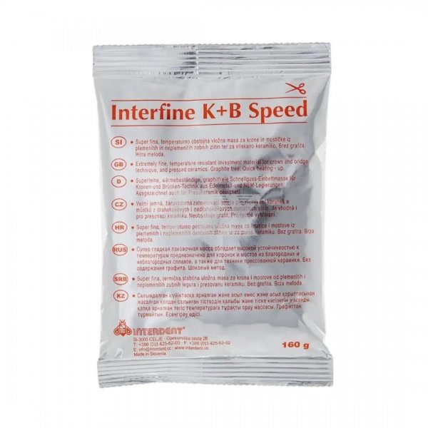 Пакувальна маса INTERFINE K+B SPEED (прес кераміка) 6.5 кг, INTERDENT 934 - фото . Купити з доставкою в інтернет магазині Dlx.ua.