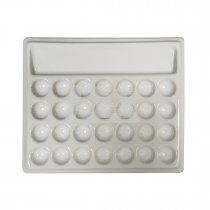 Палитра для смешивания красителей керамики и пластмассы, 28 секций