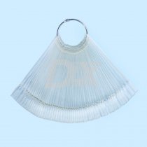 Палитра - веер для лаков на кольце прозрачная 50 шт