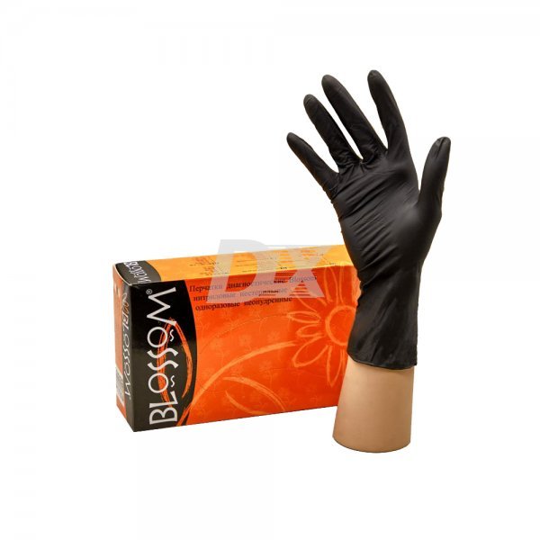 Рукавички нітрилові Blossom чорнi 50 пар - фото . Купити з доставкою в інтернет магазині Dlx.ua.