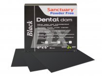 Платки для набора Раббер Дам (Rubber-Dam) черные, средние 36 шт, Sanctuary