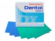 Платки для набора Раббер Дам (Rubber-Dam) голубые, толстые 36 шт, Sanctuary