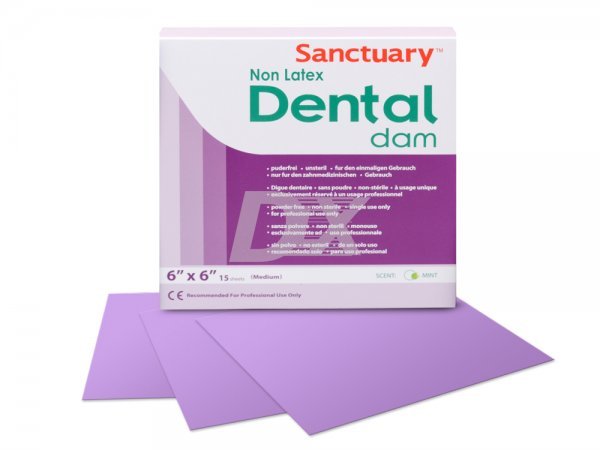 Хустки для набору Раббер Дам (Rubber-Dam) пурпурні, середні, безлатексні 15 шт, Sanctuary - фото . Купити з доставкою в інтернет магазині Dlx.ua.