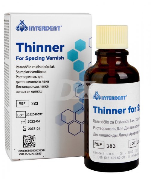 Розчинник лаку THINNER 30 мл, INTERDENT 383 - фотография . Купить с доставкой в интернет магазине Dlx.ua.