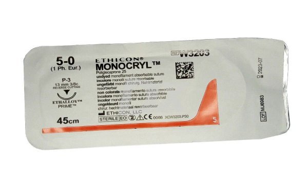 Шовний матеріал Monocryl (монофілам, не забарвлений) 45 см, 5/0 - фотография . Купить с доставкой в интернет магазине Dlx.ua.
