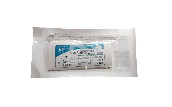 Шовний матеріал Полієстер плетений 75 см, 4/0 зелений - фотография . Купить с доставкой в интернет магазине Dlx.ua.