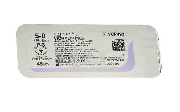 Шовний матеріал VICRYL PLUS (плетений, не забарвлений) 45 см, 5/0 - фотография . Купить с доставкой в интернет магазине Dlx.ua.