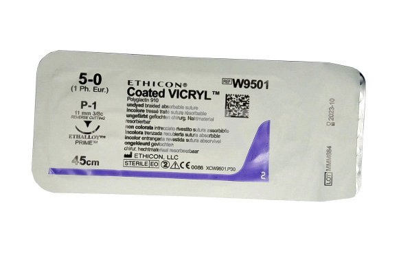 Шовний матеріал VICRYL PLUS (поліфілам, не забарвлений) 45 см, 5/0 - фото . Купити з доставкою в інтернет магазині Dlx.ua.