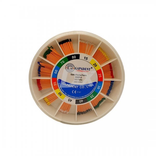 Штифти гутаперчеві Gapadent 240 шт - фотография . Купить с доставкой в интернет магазине Dlx.ua.