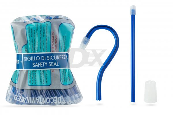 Слиновідсмоктувачі прозорі голубі 3410/04/1 Nostrum 100 шт - фотография . Купить с доставкой в интернет магазине Dlx.ua.