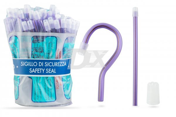 Слиновідсмоктувачі прозорі лілові 3410/13/1 Nostrum 100 шт - фото . Купити з доставкою в інтернет магазині Dlx.ua.