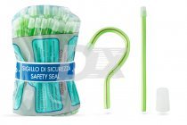 Слиновідсмоктувачі прозорі неоново-зелені 3410/14/1 Nostrum 100 шт