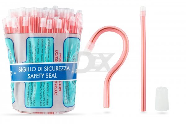 Слиновідсмоктувачі прозорі рожеві 3410/10/1 Nostrum 100 шт - фото . Купити з доставкою в інтернет магазині Dlx.ua.