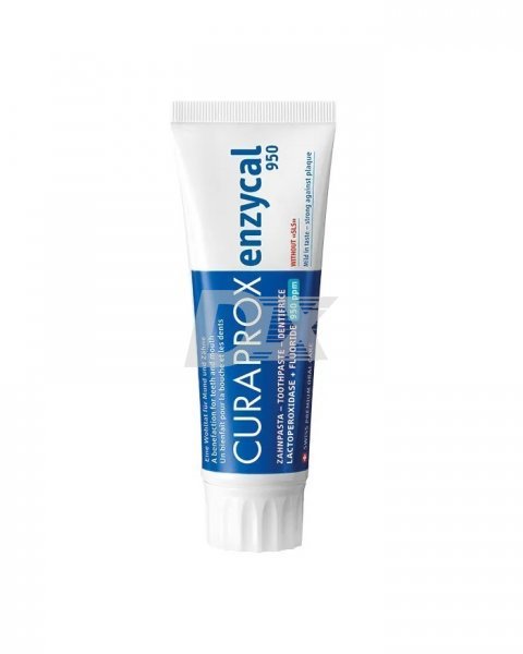 Зубна паста ферментна Enzycal 950 з фтором RDA-30, 75 мл - фото . Купити з доставкою в інтернет магазині Dlx.ua.