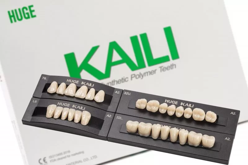 HUGE Гарнітур зубів KAILI фасон S - Квадратний 28 шт — Матеріали зуботехнічні — photo 2