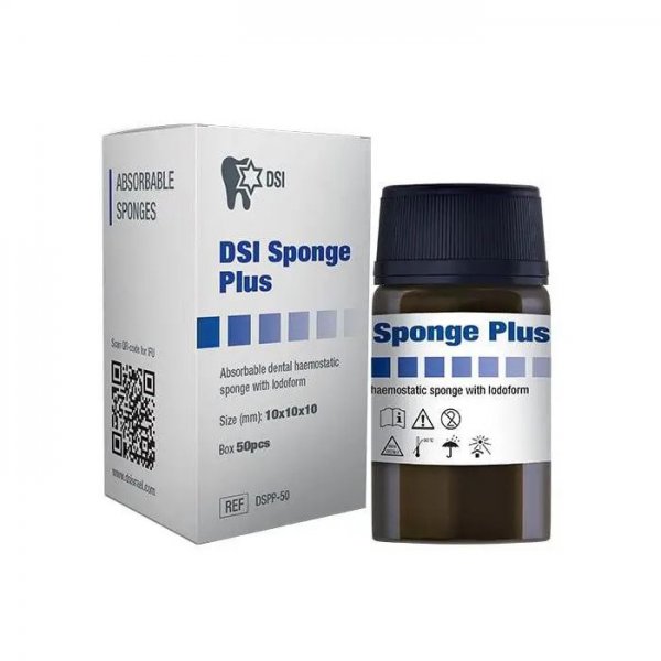 Гемостатична губка з йодоформом DSI Sponge Plus 10х10х10 мм - фото . Купити з доставкою в інтернет магазині Dlx.ua.