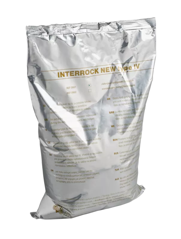 Гіпс INTERROCK NEW (тип 4) слонова кістка 4 кг, INTERDENT 982 — Матеріали зуботехнічні — photo 2