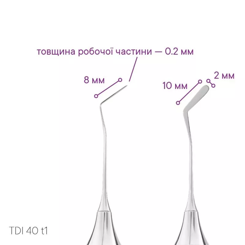 Meddins Гладилка тонка для реставрацій TDI-40-t1 — Терапевтичні інструменти — photo 3