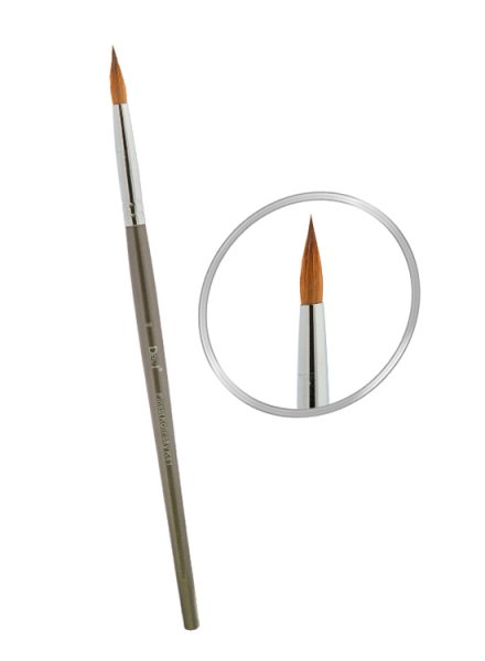 Кисть для керамики Kolinsky №9 круглая ручка ER2AC09