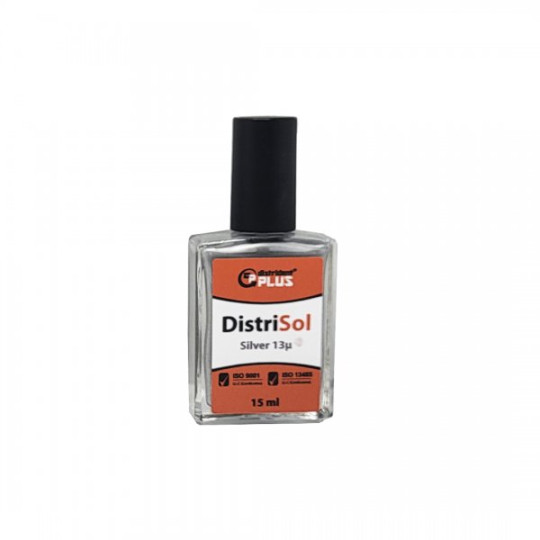 Лак компенсаційний Distrisol Silver 13 мкм, 15 мл - фото . Купити з доставкою в інтернет магазині Dlx.ua.