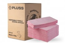 Нагрудники PLUSS тришарові 500 шт рожеві