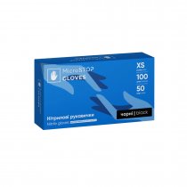 Рукавички нітрилові MicroSTOP чорні 50 пар