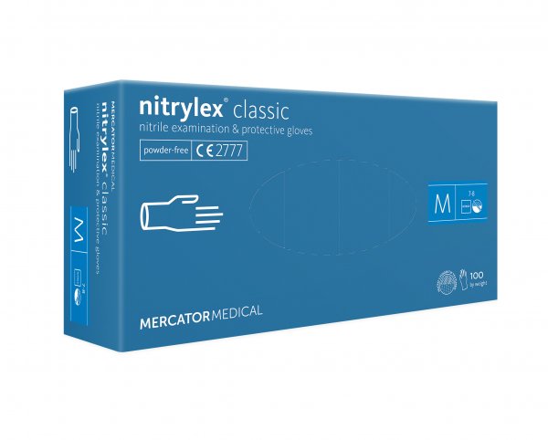 Рукавички нітрилові Nitrylex Classic голубі 100 пар - фото . Купити з доставкою в інтернет магазині Dlx.ua.