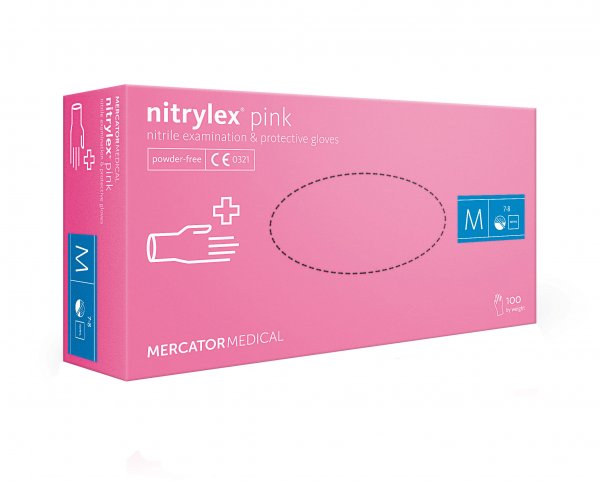 Перчатки нитриловые Nitrylex Classic розовые 50 пар