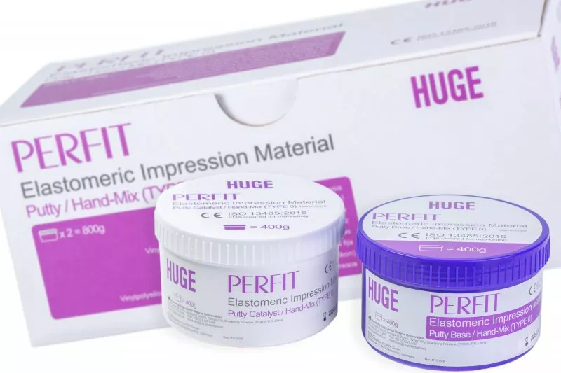 HUGE PERFIT A-Silicone Putty (Перфіт Патті) База 2 x 400 г — Матеріали зуботехнічні — photo 2