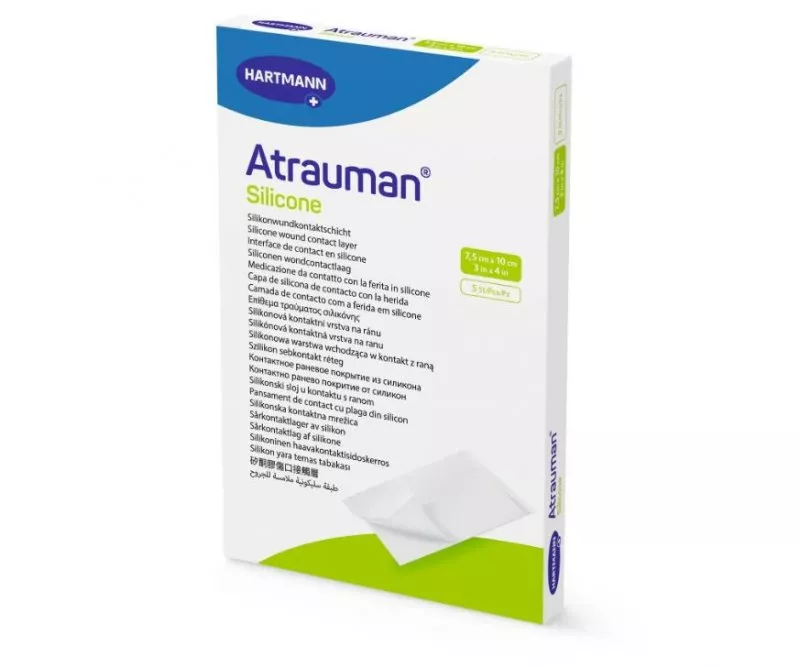 HARTMANN Пов'язка атравматична Atrauman Silicone (7.5 см х 10 см) 1 шт — Розгрузки та тейпи — photo 2