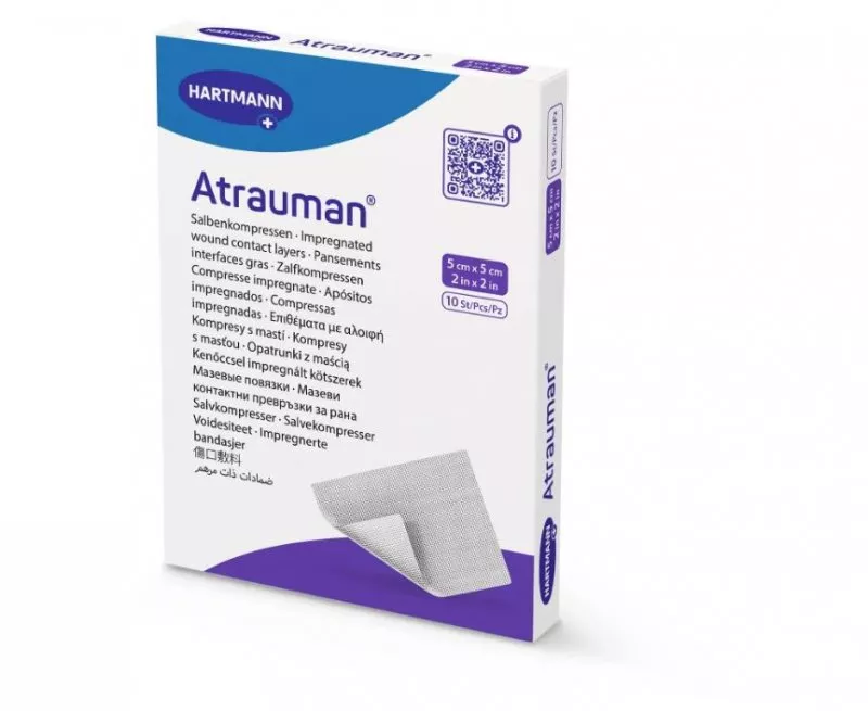 HARTMANN Пов'язка атравматична мазева Atrauman (5.5 см х 5.5 см) 1 шт — Розгрузки та тейпи — photo 2