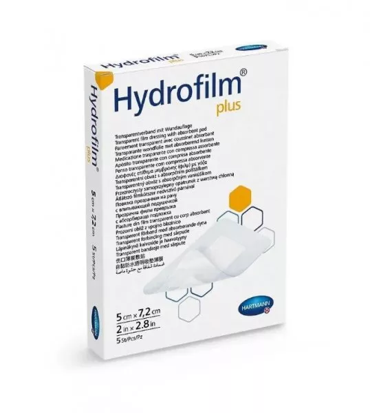 Пов'язка прозора з адсорбуючою подушечкою Hydrofilm Plus (5 см х 7.2 см) 1 шт - фото . Купити з доставкою в інтернет магазині Dlx.ua.